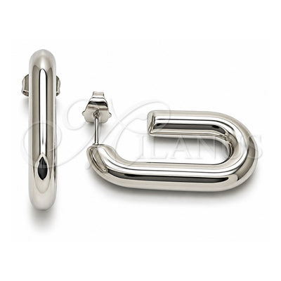 White Gold Filled Stud Earring, Hollow Design, Polished, Rhodium Finish, 02.163.0193.1.20