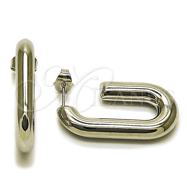 White Gold Filled Ring — Stud Earring Hollow Design Polished 02. — main product view — SKU 164852 | Oro Laminado Blanco anillo — Stud Earring Hollow diseño pulido 02. — SKU 164852