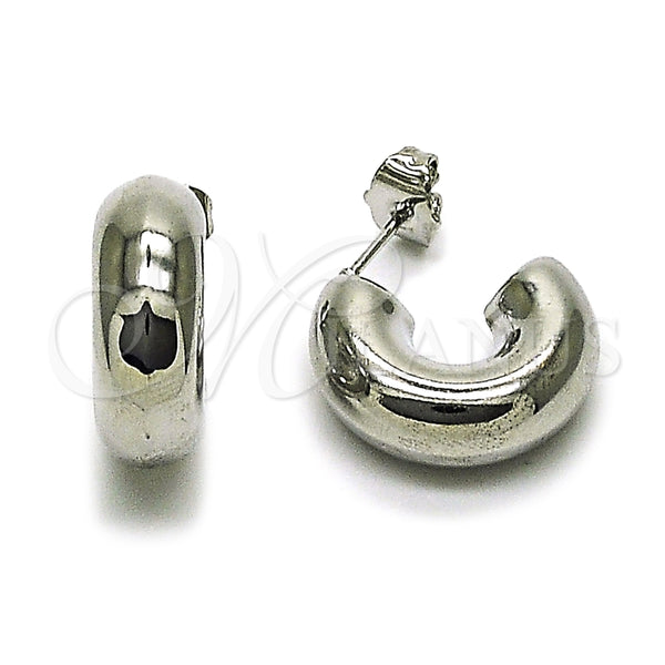 White Gold Filled Ring — Stud Earring Hollow Design Polished 02. — main product view — SKU 164854 | Oro Laminado Blanco anillo — Stud Earring Hollow diseño pulido 02. — SKU 164854