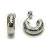 Rhodium Gold Filled Stud Earring, Hollow Design, Polished, Rhodium Finish, 02.163.0160.1.20