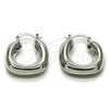Rhodium Gold Filled Medium Hoop, Hollow Design, Polished, Rhodium Finish, 02.163.0280.1.27