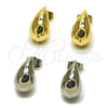 Rhodium Gold Filled Stud Earring, Teardrop and Hollow Design, Polished, Rhodium Finish, 02.213.0922.1