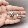 Rhodium Gold Filled Small Hoop, Hollow Design, Polished, Rhodium Finish, 02.213.0455.1.20 for wholesale, additional product view 3