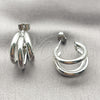 Rhodium Gold Filled Small Hoop, Hollow Design, Polished, Rhodium Finish, 02.213.0455.1.20 for wholesale, additional product view 4