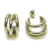 Rhodium Gold Filled Small Hoop, Hollow Design, Polished, Rhodium Finish, 02.213.0455.1.20 for wholesale, main product view
