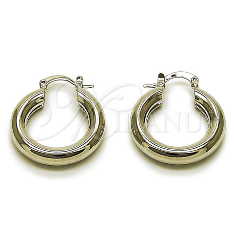 Rhodium Gold Filled Small Hoop, Polished, Rhodium Finish, 02.163.0442.1.25