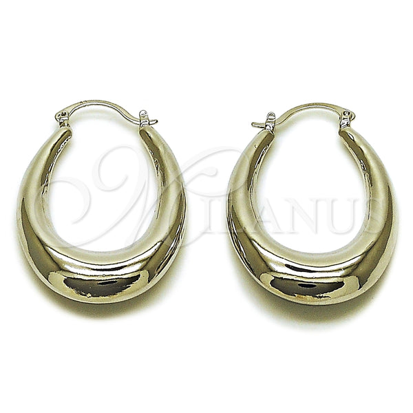 White Gold Filled Hoop Earrings — Small Hoop Hollow Design Polished 02. — main product view — SKU 164862 | Oro Laminado Blanco aretes de aro — Small Hoop Hollow diseño pulido 02. — SKU 164862