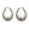 White Gold Filled Small Hoop, Hollow Design, Polished, Rhodium Finish, 02.163.0068.1.30