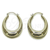 Rhodium Gold Filled Small Hoop, Hollow Design, Polished, Rhodium Finish, 02.163.0068.1.30