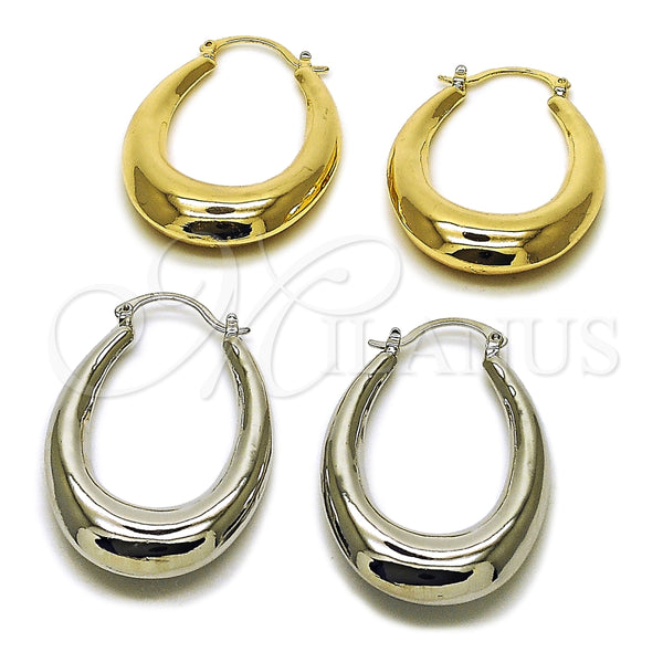 White Gold Filled Hoop Earrings — Small Hoop Hollow Design Polished 02. — alternate product view — SKU 164862 | Oro Laminado Blanco aretes de aro — Small Hoop Hollow diseño pulido 02. — SKU 164862