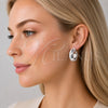 Rhodium Gold Filled Medium Hoop, Hollow Design, Polished, Rhodium Finish, 02.163.0313.1.30
