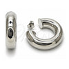 White Gold Filled Medium Hoop, Hollow Design, Polished, Rhodium Finish, 02.163.0313.1.30