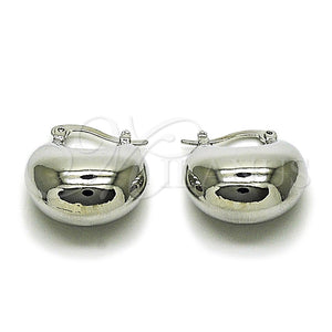 White Gold Filled Hoop Earrings — Small Hoop Hollow Design Polished 02. — main product view — SKU 164870 | Oro Laminado Blanco aretes de aro — Small Hoop Hollow diseño pulido 02. — SKU 164870