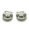 Rhodium Gold Filled Small Hoop, Hollow Design, Polished, Rhodium Finish, 02.163.0445.1.20