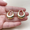 Oro Laminado Small Hoop, Gold Filled Style Hollow Design, Polished, Golden Finish, 02.163.0166.25