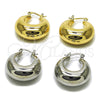 Oro Laminado Small Hoop, Gold Filled Style Hollow Design, Polished, Golden Finish, 02.163.0166.25