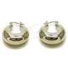 Rhodium Gold Filled Small Hoop, Hollow Design, Polished, Rhodium Finish, 02.163.0166.1.25