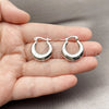 Rhodium Gold Filled Small Hoop, Hollow Design, Polished, Rhodium Finish, 02.163.0283.1.20 for wholesale, additional product view 3