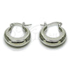 Rhodium Gold Filled Small Hoop, Hollow Design, Polished, Rhodium Finish, 02.163.0283.1.20