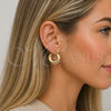 Oro Laminado Small Hoop, Gold Filled Style Hollow Design, Polished, Golden Finish, 02.163.0446.20