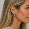 Rhodium Gold Filled Small Hoop, Hollow Design, Polished, Rhodium Finish, 02.163.0446.1.20