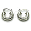 Rhodium Gold Filled Small Hoop, Hollow Design, Polished, Rhodium Finish, 02.163.0446.1.20