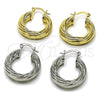 Rhodium Gold Filled Small Hoop, Twist and Hollow Design, Polished, Rhodium Finish, 02.163.0150.1.25