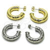 Rhodium Gold Filled Medium Hoop, Hollow Design, Diamond Cutting Finish, Rhodium Finish, 02.163.0195.1.30