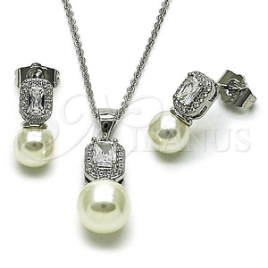 White Gold Filled Ring — Earring and Pendant Adult Set Ball and Cluster — main product view — SKU 164880 | Oro Laminado Blanco anillo — Earring and Pendant Adult Set Ball and Cluster — SKU 164880