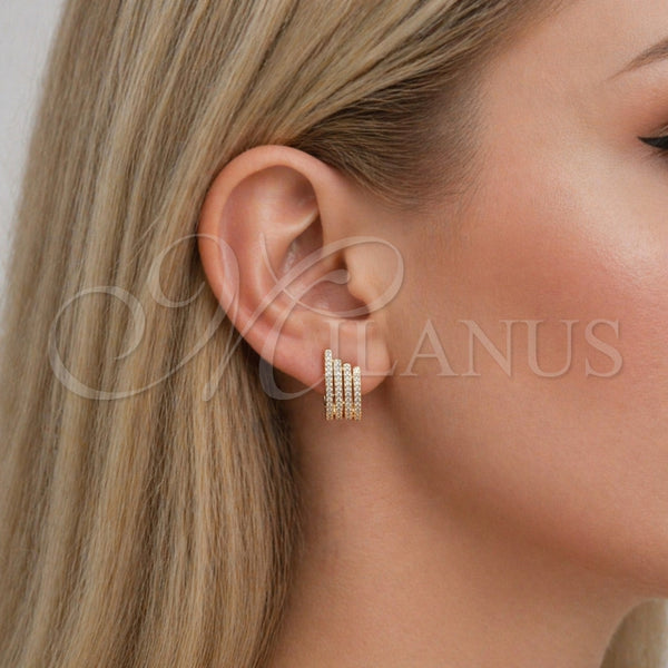 Gold Filled Ring — Stud Earring with White Micro Pave Polished 02. — alternate product view — SKU 164883 | Oro Laminado anillo — Stud Earring with blanco Micro Pave pulido 02. — SKU 164883