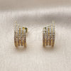 Oro Laminado Stud Earring, Gold Filled Style with White Micro Pave, Polished, Golden Finish, 02.156.0750 for wholesale, additional product view 4