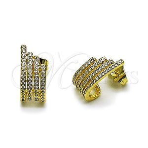 Gold Filled Ring — Stud Earring with White Micro Pave Polished 02. — main product view — SKU 164883 | Oro Laminado anillo — Stud Earring with blanco Micro Pave pulido 02. — SKU 164883
