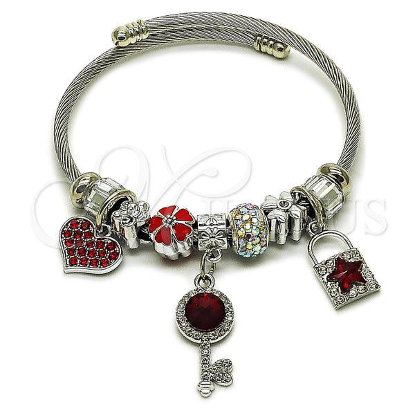 Stainless Steel Jewelry — Individual Bangle key and Lock Design with Aurore — main product view — SKU 164887 | Acero Inoxidable joyería — Individual Bangle key and Lock diseño with Aurore — SKU 164887