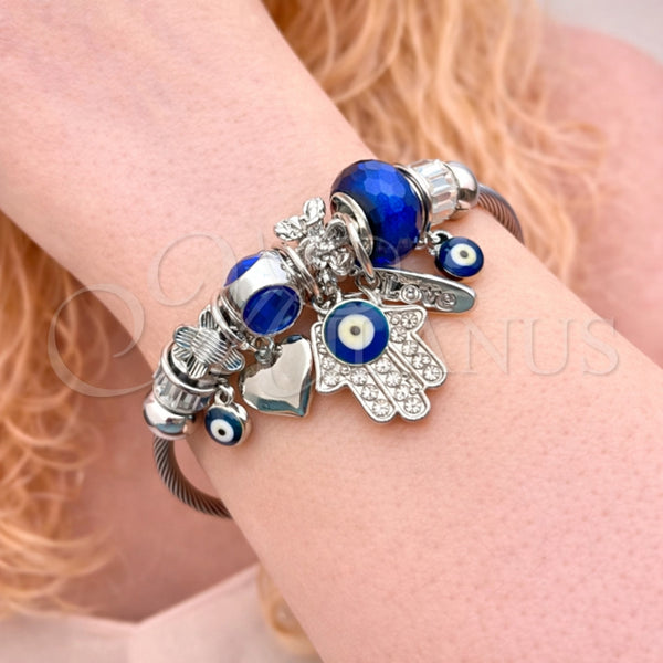 Stainless Steel Jewelry — Individual Bangle Judaica and Hand of God Design — alternate product view — SKU 164907 | Acero Inoxidable joyería — Individual Bangle Judaica and Hand of God diseño — SKU 164907