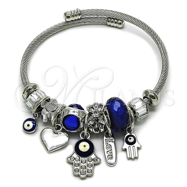 Stainless Steel Jewelry — Individual Bangle Judaica and Hand of God Design — main product view — SKU 164907 | Acero Inoxidable joyería — Individual Bangle Judaica and Hand of God diseño — SKU 164907