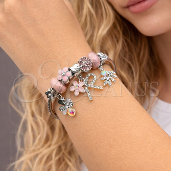 Stainless Steel Jewelry — Individual Bangle Flower and Four-leaf Clover Design with — alternate product view — SKU 164921 | Acero Inoxidable joyería — Individual Bangle flor and Four-leaf Clover diseño with — SKU 164921