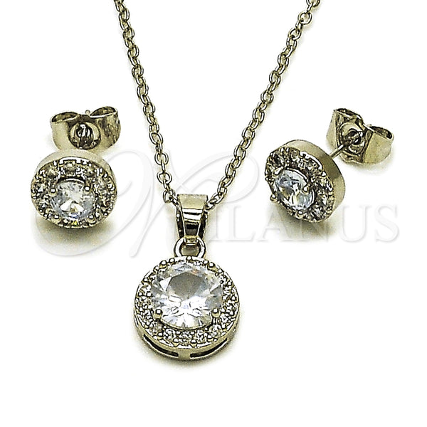 White Gold Filled Ring — Earring and Pendant Adult Set Cluster Design with — main product view — SKU 164945 | Oro Laminado Blanco anillo — Earring and Pendant Adult Set Cluster diseño with — SKU 164945