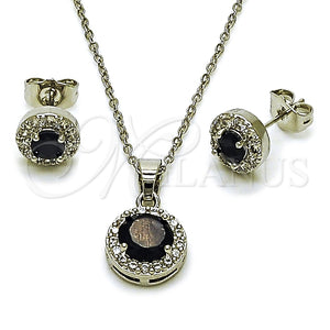 White Gold Filled Ring — Earring and Pendant Adult Set Cluster and Rolo — main product view — SKU 164949 | Oro Laminado Blanco anillo — Earring and Pendant Adult Set Cluster and Rolo — SKU 164949