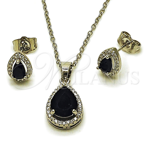 White Gold Filled Ring — Earring and Pendant Adult Set Teardrop and Cluster — main product view — SKU 164954 | Oro Laminado Blanco anillo — Earring and Pendant Adult Set Teardrop and Cluster — SKU 164954