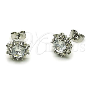 White Gold Filled Ring — Stud Earring Flower and Cluster Design with White — main product view — SKU 164963 | Oro Laminado Blanco anillo — Stud Earring flor and Cluster diseño with blanco — SKU 164963