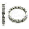 Rhodium Gold Filled Huggie Hoop, with White Micro Pave, Polished, Rhodium Finish, 02.237.0072.1.30