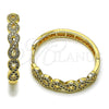 Oro Laminado Huggie Hoop, Gold Filled Style Infinite Design, with White Micro Pave, Polished, Golden Finish, 02.237.0073.35
