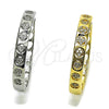 Oro Laminado Huggie Hoop, Gold Filled Style Heart Design, with White Micro Pave, Polished, Golden Finish, 02.237.0077.30