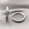 White Gold Filled Huggie Hoop, Heart Design, with White Micro Pave, Polished, Rhodium Finish, 02.237.0077.1.30