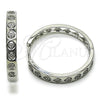 Rhodium Gold Filled Huggie Hoop, Heart Design, with White Micro Pave, Polished, Rhodium Finish, 02.237.0077.1.30