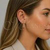 Oro Laminado Huggie Hoop, Gold Filled Style with Multicolor Micro Pave, Polished, Golden Finish, 02.237.0079.28