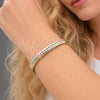 Oro Laminado Basic Bracelet, Gold Filled Style Curb Design, Polished, Tricolor, 03.213.0355.07 (06 MM Thickness, 8 Inches Length)