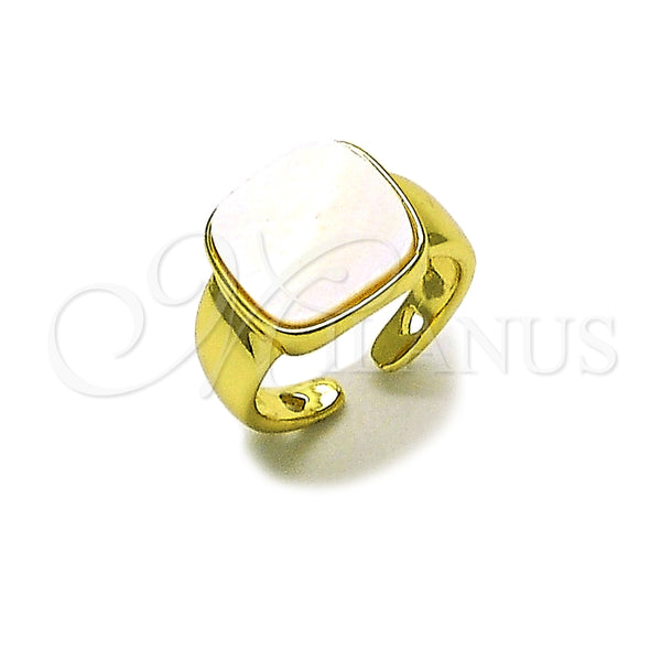 Gold Filled Ring — Multi Stone Ring with Ivory Mother of Pearl — main product view — SKU 165037 | Oro Laminado anillo — Multi Stone Ring with Ivory Mother of Pearl — SKU 165037