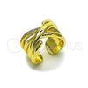 Oro Laminado Multi Stone Ring, Gold Filled Style with White Micro Pave, Polished, Golden Finish, 01.381.0015 for wholesale, main product view