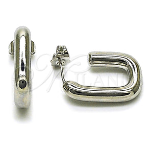 White Gold Filled Hoop Earrings — Small Hoop Polished 02. — main product view — SKU 165039 | Oro Laminado Blanco aretes de aro — aro pequeño pulido 02. — SKU 165039